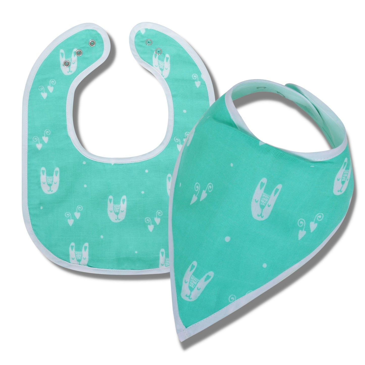 Organic Cotton Set of Two Bibs: Stylish and Comfortable Baby Feeding Essentials