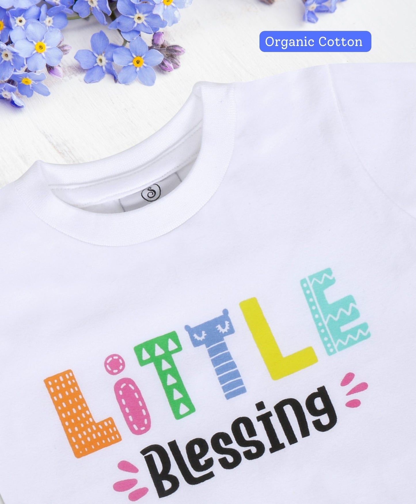 "Little Blessing" Organic Cotton T-Shirt for 6-12 Months