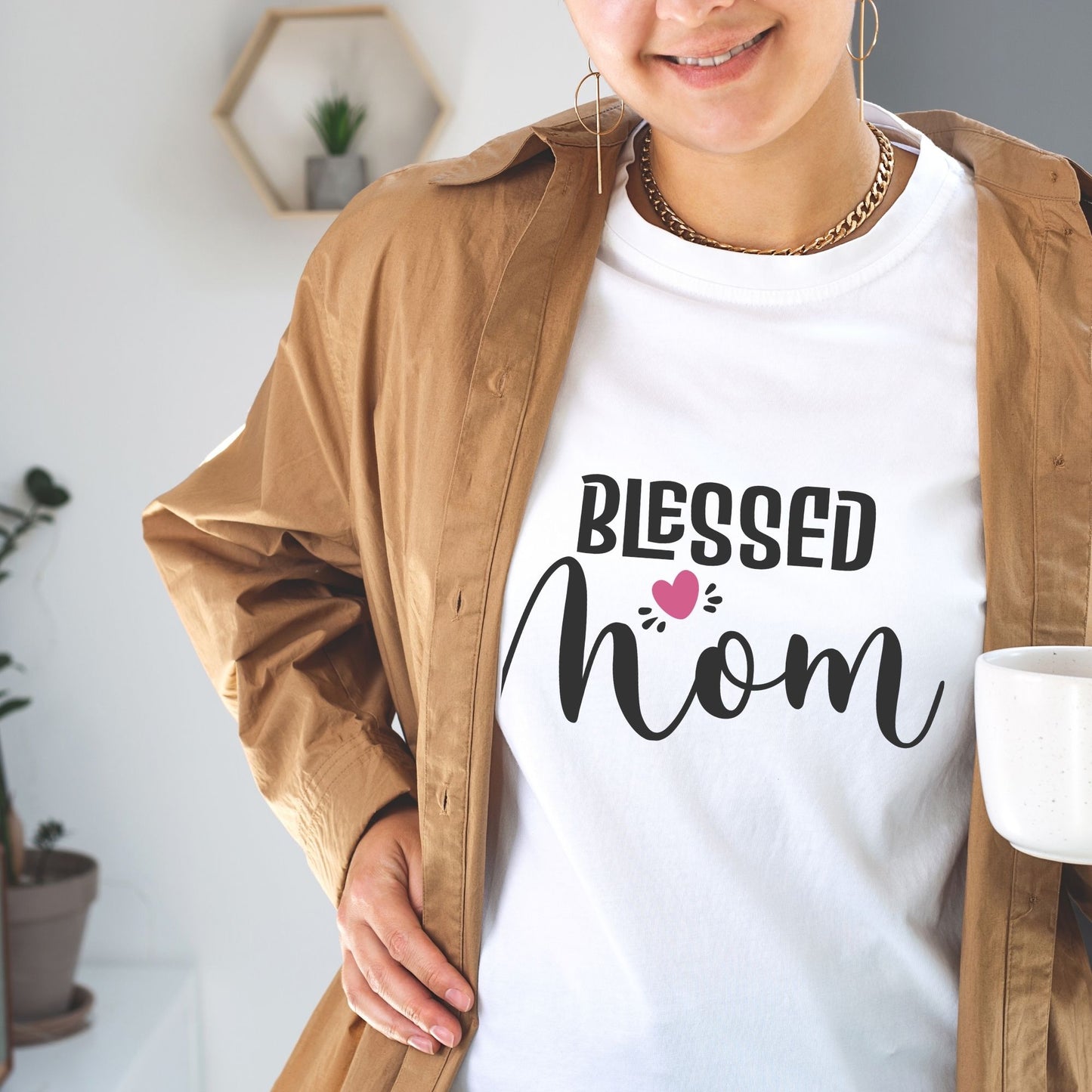 Blessed Mom Organic Cotton T-Shirt : Comfort, Style, and Gratitude Combined