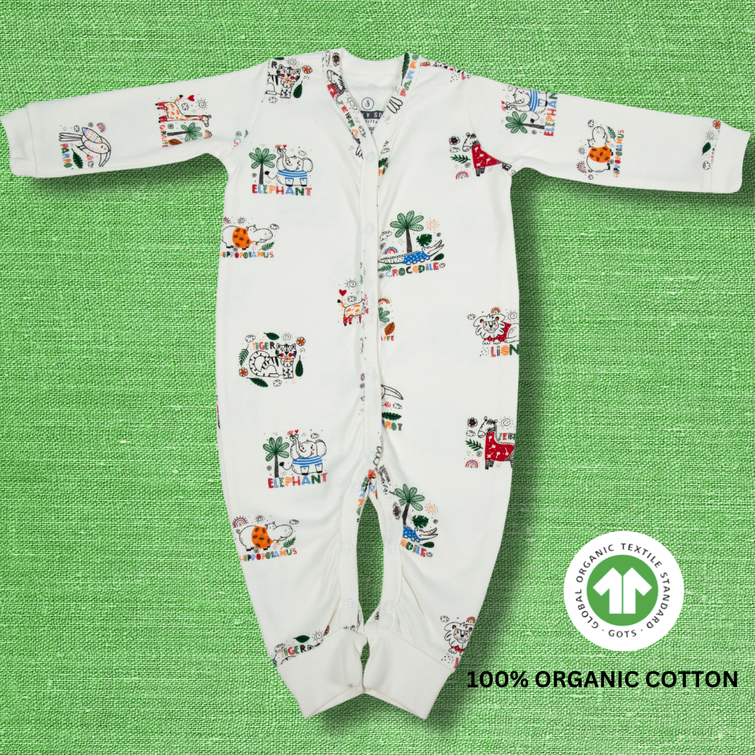 Organic Cotton Animal-Themed Romper for Babies: Soft, and Safe for delicate skin