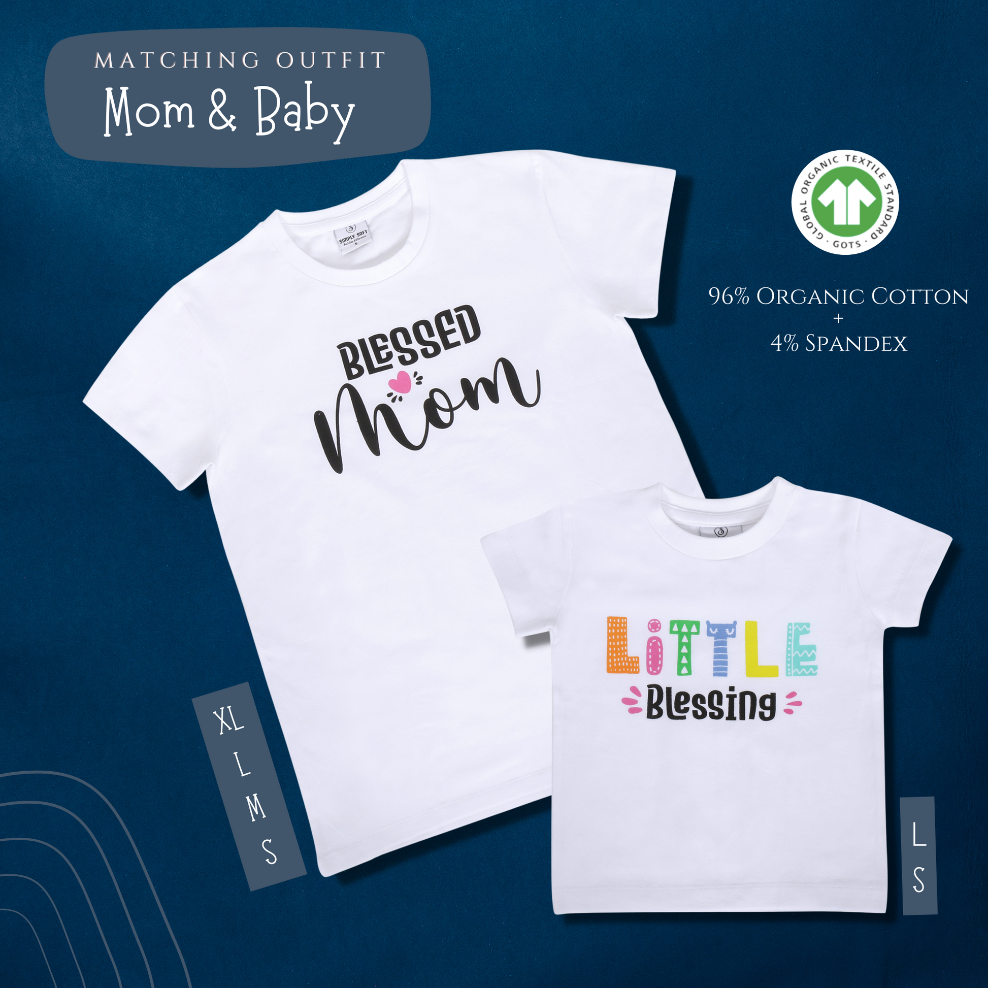 Blessed Mom and Little Blessing Matching T-Shirt Set: Organic Cotton Love for Mom and Baby