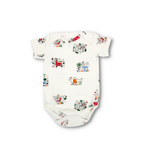 Adorable Animal-themed Organic Cotton Baby Onesie: Soft, Safe, and Sustainable