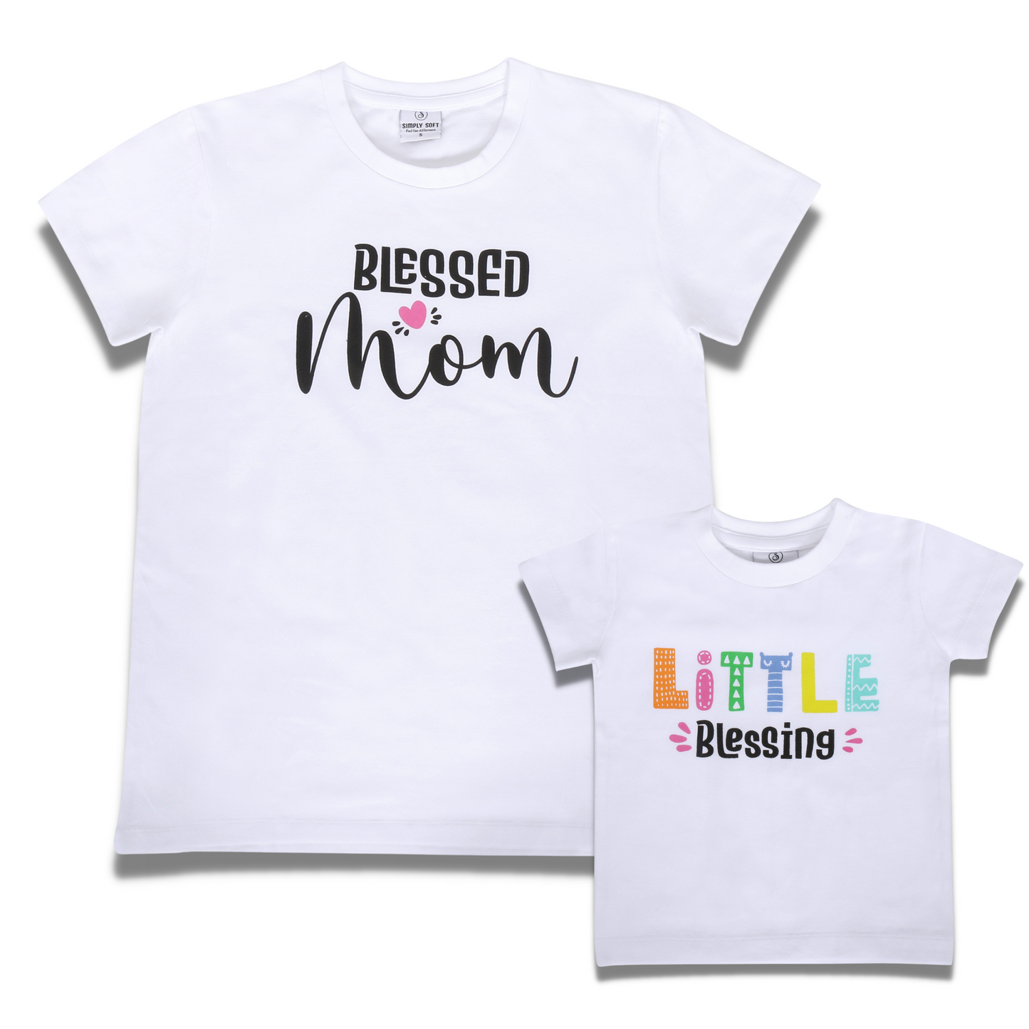 Blessed Mom and Little Blessing Matching T-Shirt Set: Organic Cotton Love for Mom and Baby