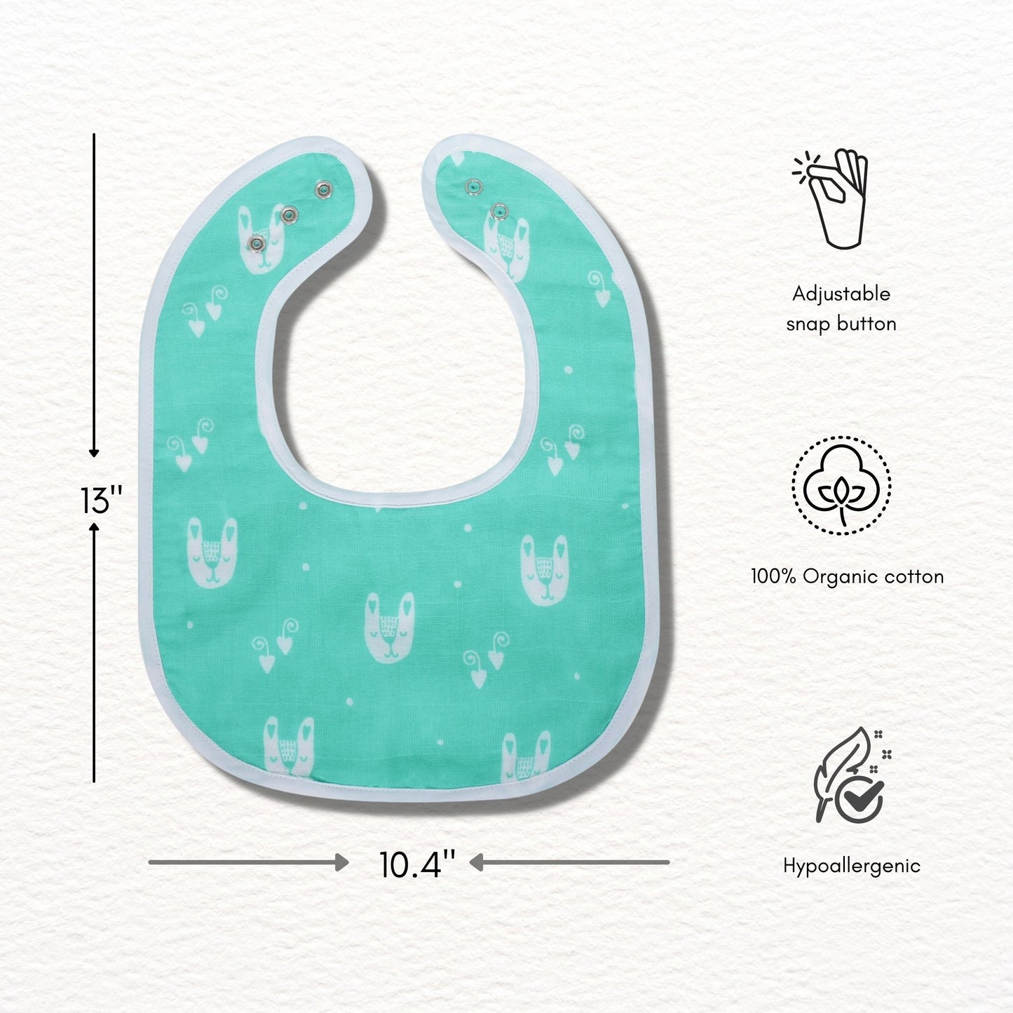 100% Organic Cotton Round Bibs: Stylish and Sustainable Baby Essentials