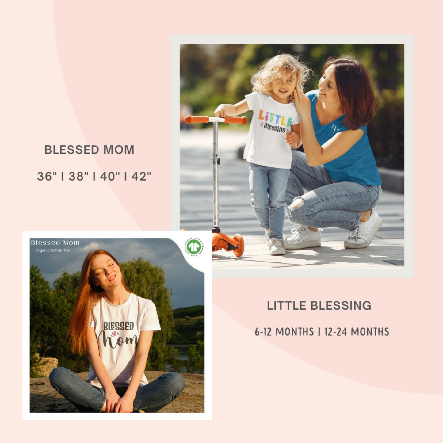 Blessed Mom and Little Blessing Matching T-Shirt Set: Organic Cotton Love for Mom and Baby