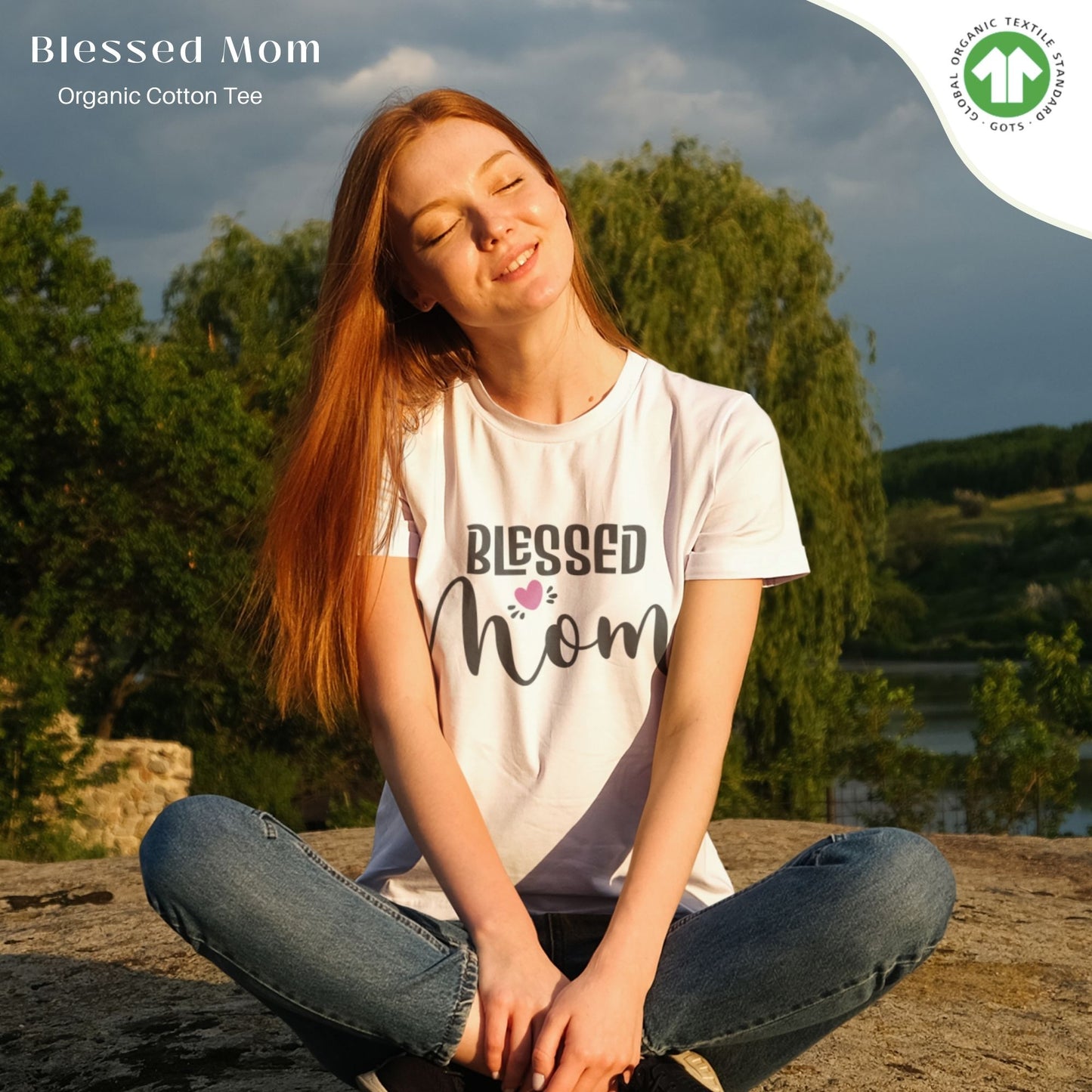 Blessed Mom Organic Cotton T-Shirt : Comfort, Style, and Gratitude Combined